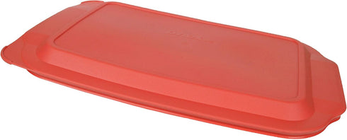 Pyrex BASICS 3 Red Lid Bundle - (1) 222-PC 2qt, (1) 232-PC 2qt and (1) 233-PC 3qt - Made in the USA...